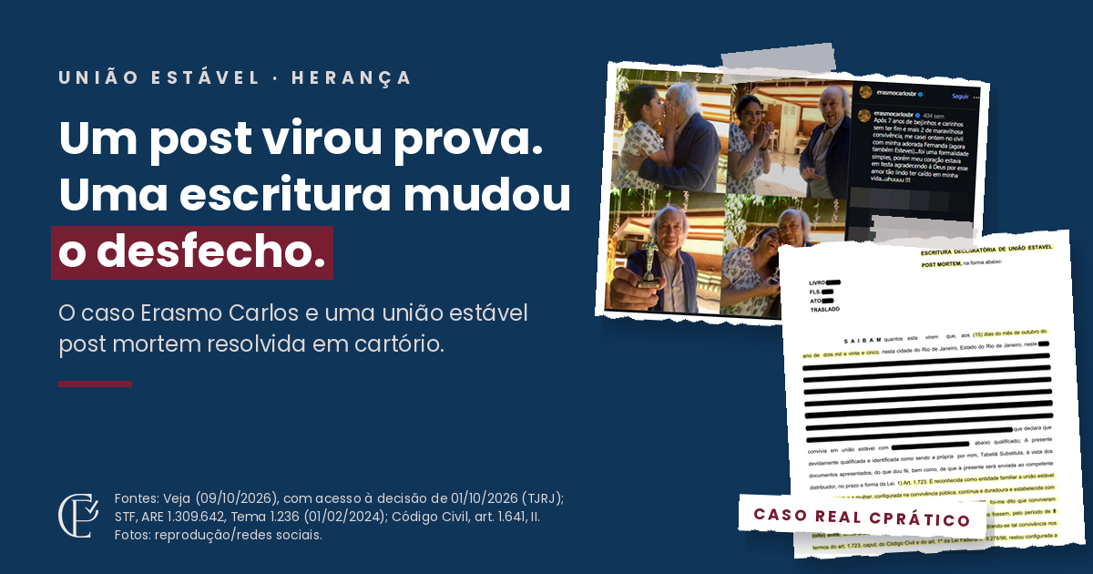 Erasmo Carlos: um post mudou a disputa pela herança. Entenda o que a união estável tem a ver com isso.